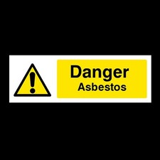Danger Asbestos Plastic Sign OR Sticker (WG15)