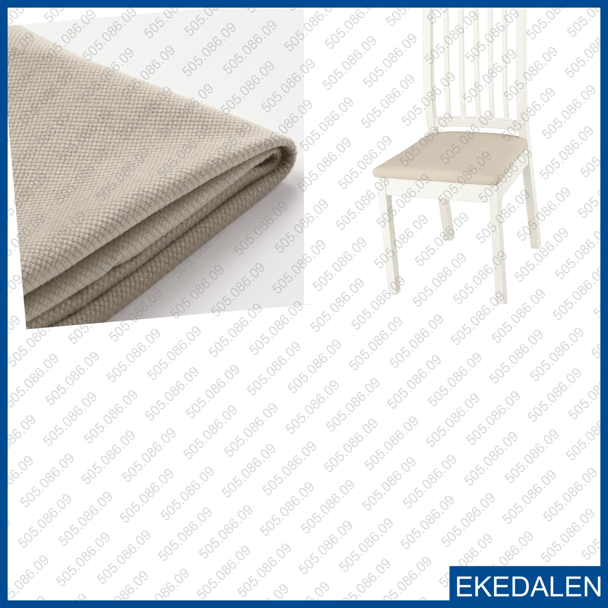 IKEA EKEDALEN Chair Cover Hakebo Beige 505.086.09