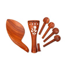 1set Violin AccessoriesRedwood and White Shell Flower for Violin