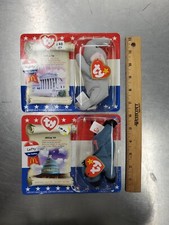 Lot of 2 Vintage Ty Beanie Babies - Lefty and Righty - c.2000