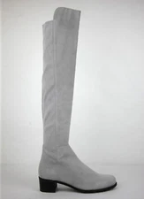 $765 New Stuart Weitzman Gray Suede Allserve Over-The-Knee Boot