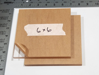 (2) ACRYLIC CELL CAST SHEET CLEAR  0.50'' X 6.00'' X 6.00'' LOT OF 2