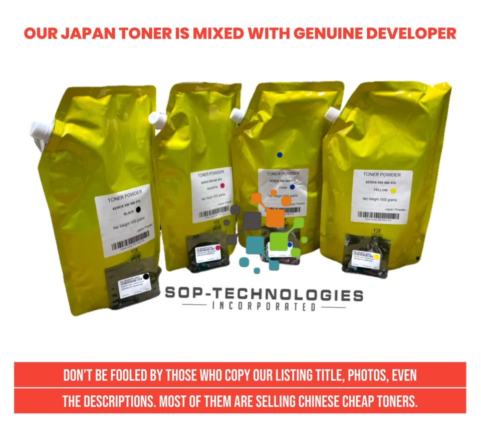 4KG Japan Replacement Toner For Xerox Color C60 C70 Refill+Chip  CMYK SOLD - Image 2 of 2