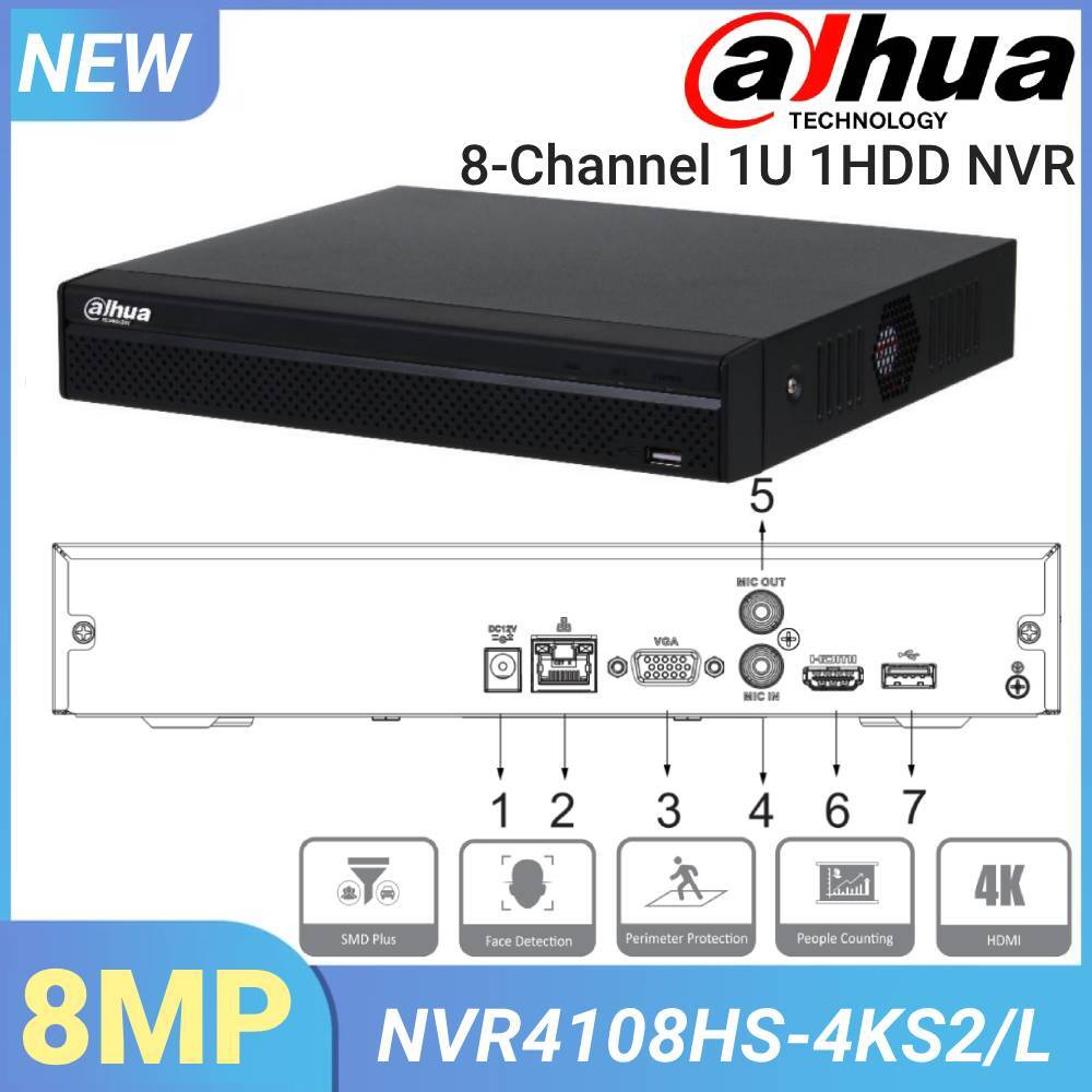 Registratore IP DAHUA NVR4108HS-4KS2/L - Per Sistemi Di Sicurezza - Foto 3