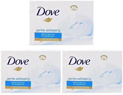 10x DOVE Gentle Exfoliating Beauty Cream Bars 90g (10 Soaps Total)