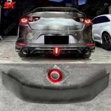 For Mazda 3 Sedan Axela 2014-2018 Carbon Fiberblack Rear Trunk Spoiler Lip Wing