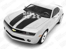 Chevrolet Camaro 2010-2015 Checkered Flag Racing Stripes Set (Choose Color)