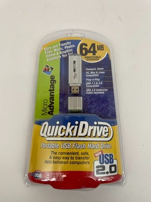 QuickiDrive Micro Advantage 64MB USB 2.0 Flash Drive Portable Storage PC Mac