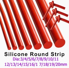 Red Silicone Round Strip High Temperature Resistant Sealing Strip Dia 3mm 20mm