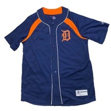 Majestic Detroit Tigers Cool Base Jersey Men's M Blue Baseball MLB Authentic