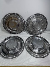 Vintage Crossed Racing Flags Hubcaps Wheel Covers 10.5 Dog Dish Hot Rod Set Vintage Crossed Racing Flags Hubcaps Wheel Covers 10.5 Dog Dish Hot Rod Set