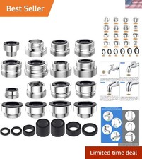 Versatile 16-Piece Brass Faucet Adapter Kit with M22 Thread for Easy Connections