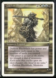 Dakkon Blackblade #75 Chronicles Rare MTG