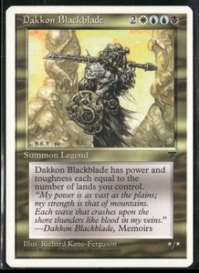 Dakkon Blackblade #75 Chronicles Rare MTG