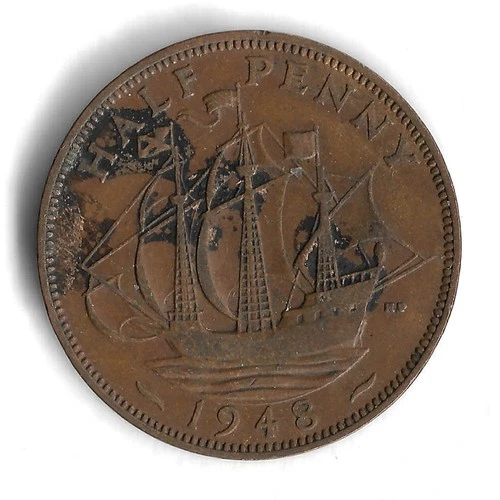 1948 George VI Half Penny — photo from another recent sale