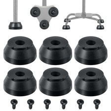 Feekoon 6 Pack Walking Cane Tips Compatible with Hurrycane Replacement Feet