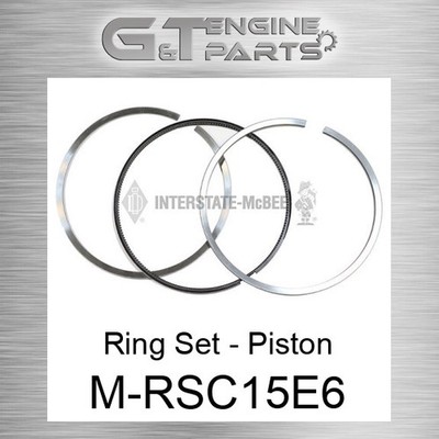 M-RSC15E6 RING SET - PISTON INTERSTATE MCBEE (NEW AFTERMARKET)