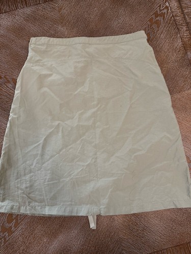 Royal Robbins Green A-line Skirt Size 10 Side Zip Waist 34” Length 22” Snap - Picture 4 of 6