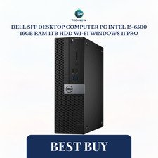 Dell SFF Desktop Computer PC Intel i5-6500 16GB RAM 1TB HDD Wi-Fi Windows 11 Pro