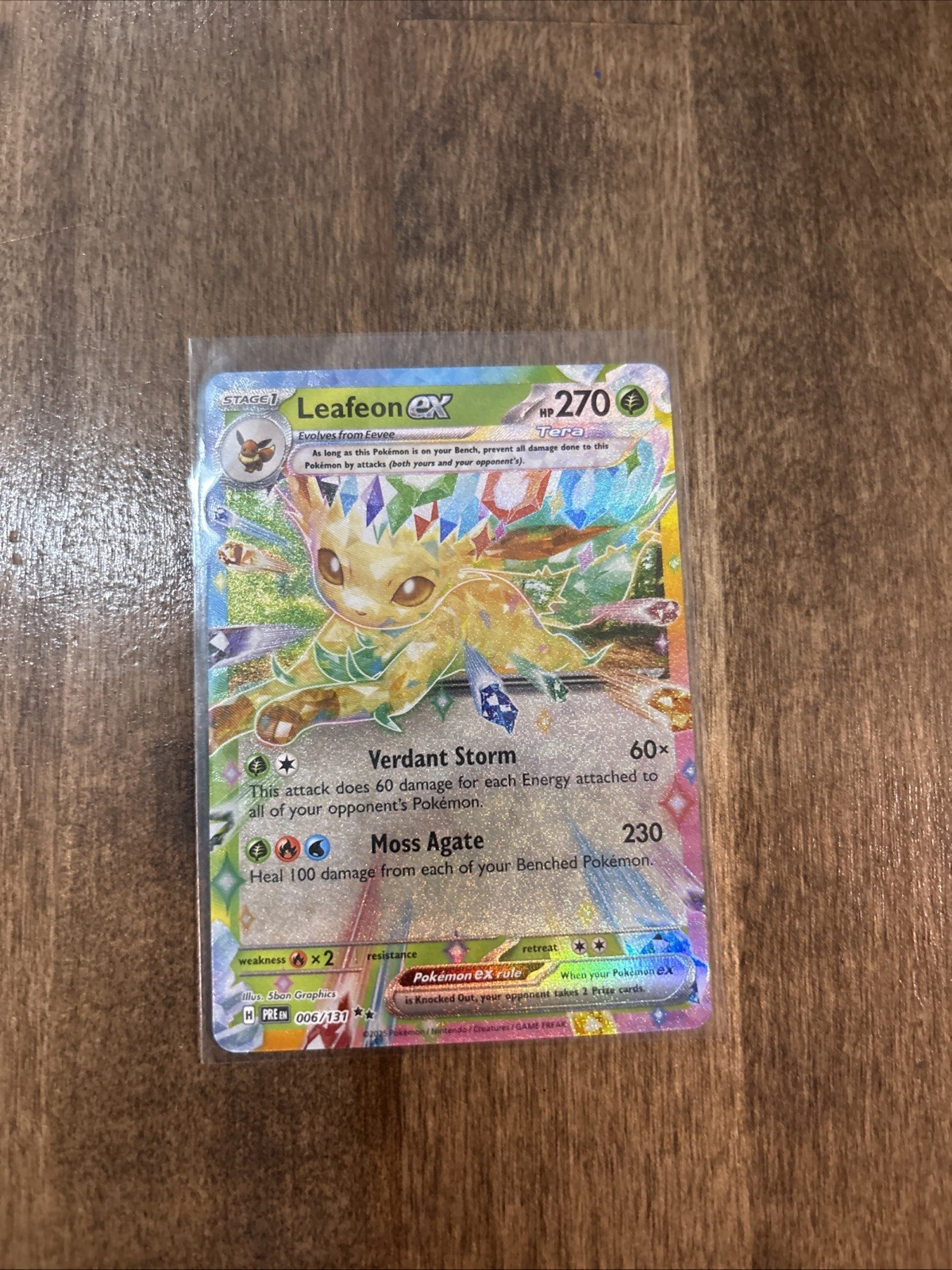 Pokémon Cards Leafeon ex 006/131 Ultra Rare Prismatic Evolutions- (NM)