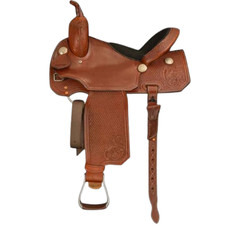 Leather Horse Saddle Western Barrel Racing Racer Wooden Tree Trail Equestrian