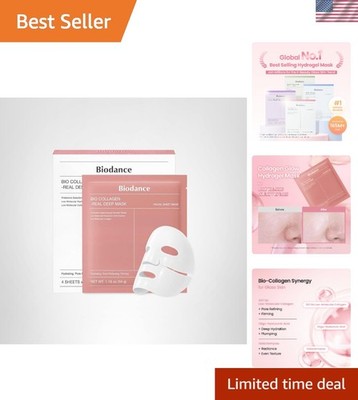 Overnight -Collagen Hydrogel Mask Set - 4 Non-Toxic Sheets for Youthful Skin