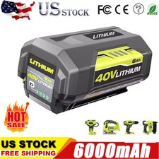 40V 6.0Ah Battery for Ryobi 40 Volt Lithium OP4050 OP40602 OP40261 OP4060 OP4030