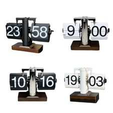 Vintage Flip Clock - Desktop Retro Flip Number Alarm Clock for Home Office