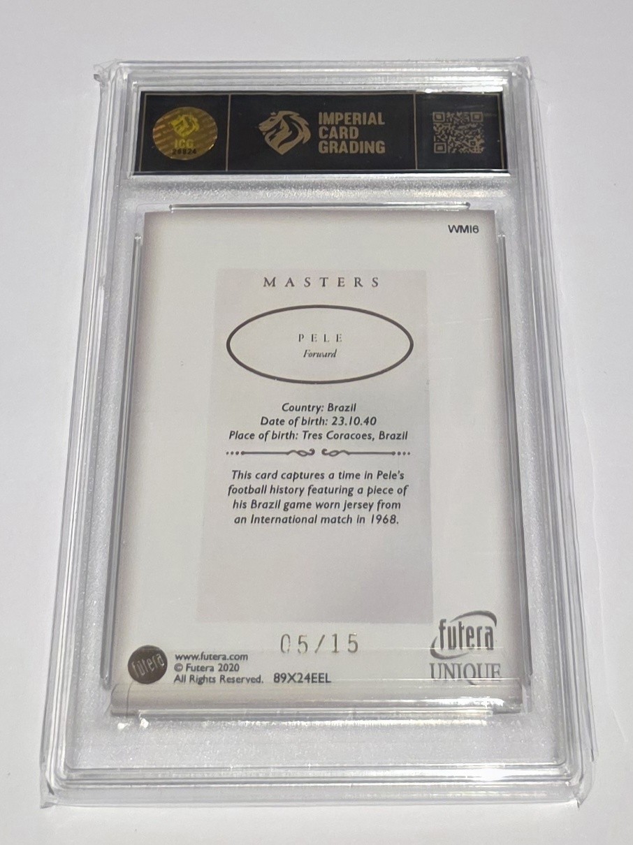 2020 Futera Unique Masters Presentation Box Soccer Card Pele 05/15 view 2