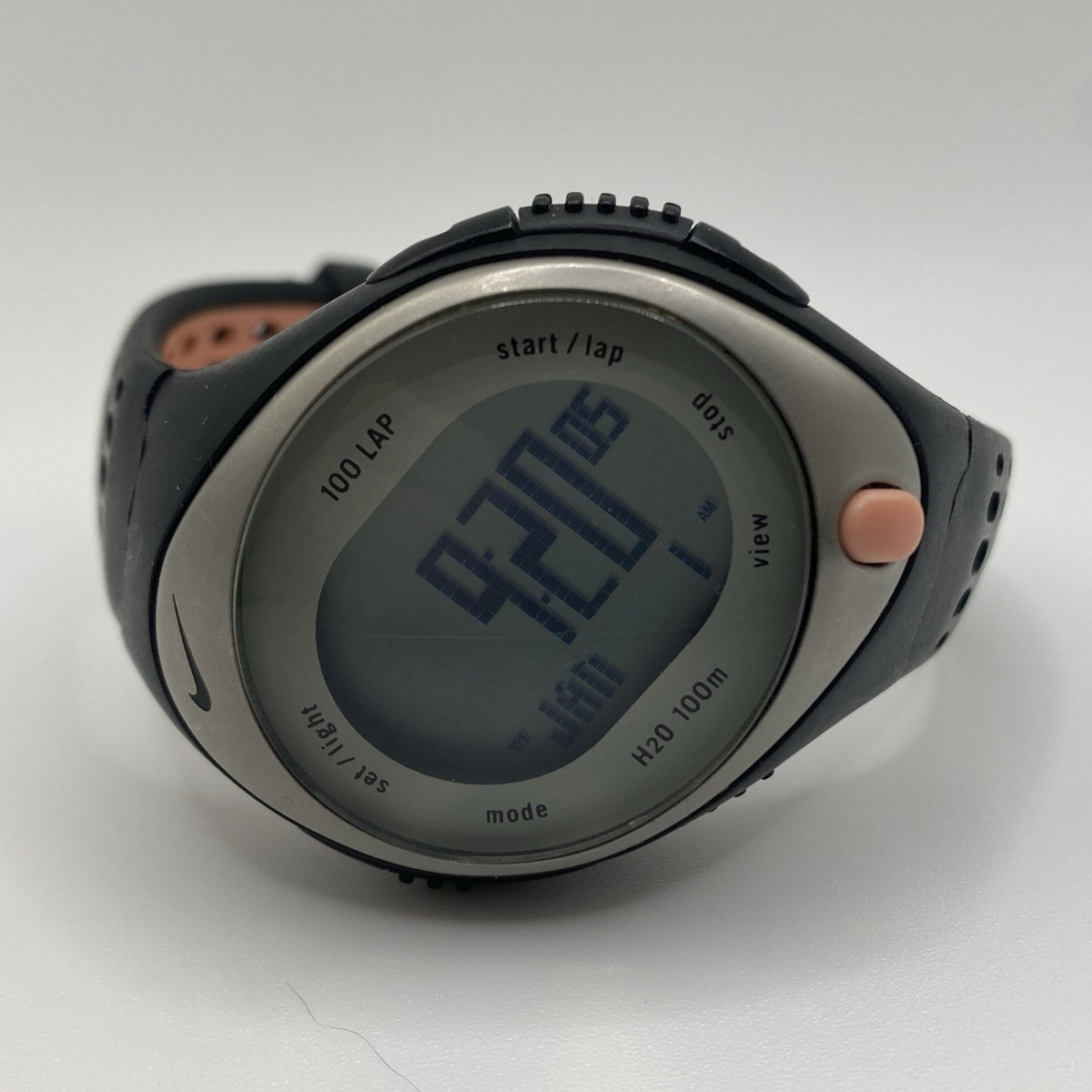 Nike Triax 100 Lap Running Watch Black/Pink Digital, Womens WR0126