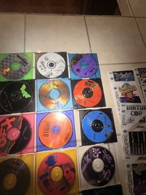 sega saturn game lot With Manuals. Not Tested But No Visible Damage To Discs