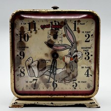 Vintage Ingraham Bugs Bunny Alarm Clock Warner Bros - Rare - NOT WORKING