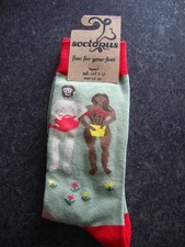 Men's Soctopus Novelty Naked Gardening Socks "Fun For Your Feet" Gift 9 - 12