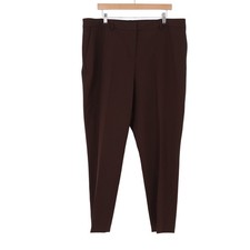 Tahari ASL Brown Crepe Straight Leg Dress Pants Size 18 Professional Trousers