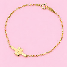 TIFFANY & Co. - T TWO Chain Bracelet 18K Yellow Gold K18YG Polished - JDM -