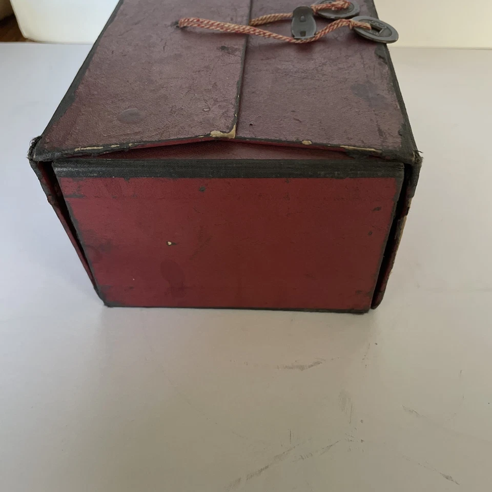 ANTIQUE MAH JONG JONGG SET COMPLETE W/ 148 BAMBOO TILES Travel Box - Image 2 of 4