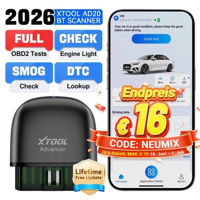 XTOOL AD20 KFZ OBD2 Diagnosegerät Profi Bluetooth Fehlercode Lesegerä Scanner DE