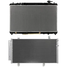 Radiator + AC Condenser Cooling Kit Aluminum For 2007-2011 Toyota Camry