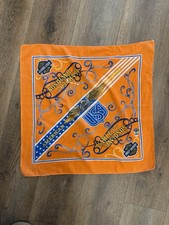 Vtg Harley Davidson Bandana Handkerchief American Legend Eagle-Orange 22x22 EUC