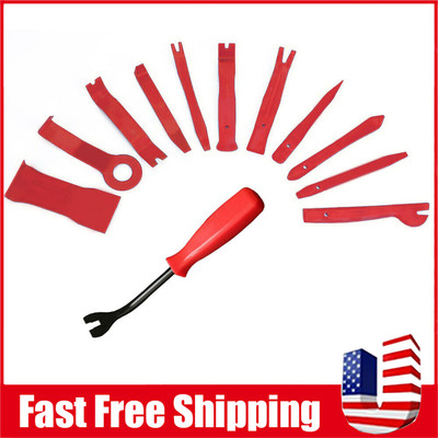 12Pcs Car Trim Removal Tool Set Hand Tools Pry Bar Panel Door Interior Clip Kit