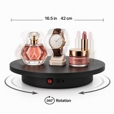 16.5in Electric Motorized Rotating Display Turntable Stand Remote Control Black