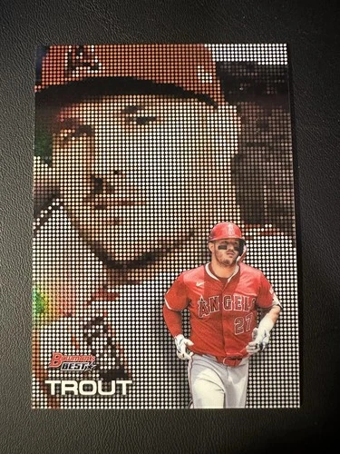 Topps Bowman's Best Pixel Portraits Mike Trout Angels Insert #P-9 Baseball Card