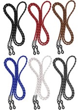Eyeglass Straps, 6 PCS Premium Leather Textured Braided Sunglass Necklace Cha...