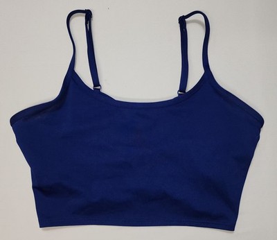 Victoria s Secret Pink Active Sports Bra Navy Blue Spaghetti Straps Inner Top