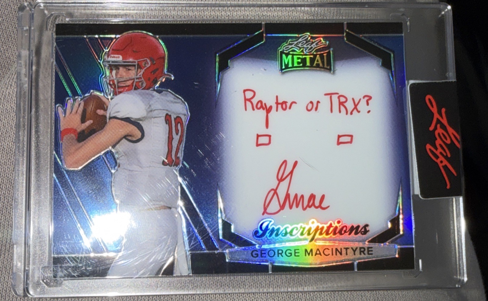 Leaf Metal George MacIntyre Auto Inscription /100 2024 Football Tennessee