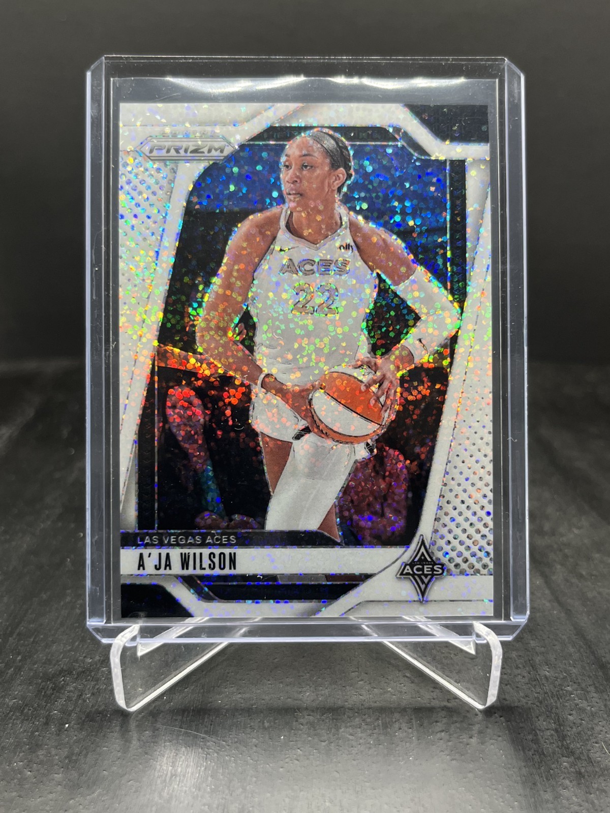 2024 Panini Prizm WNBA Basketball A'ja Wilson White Sparkle SP #86