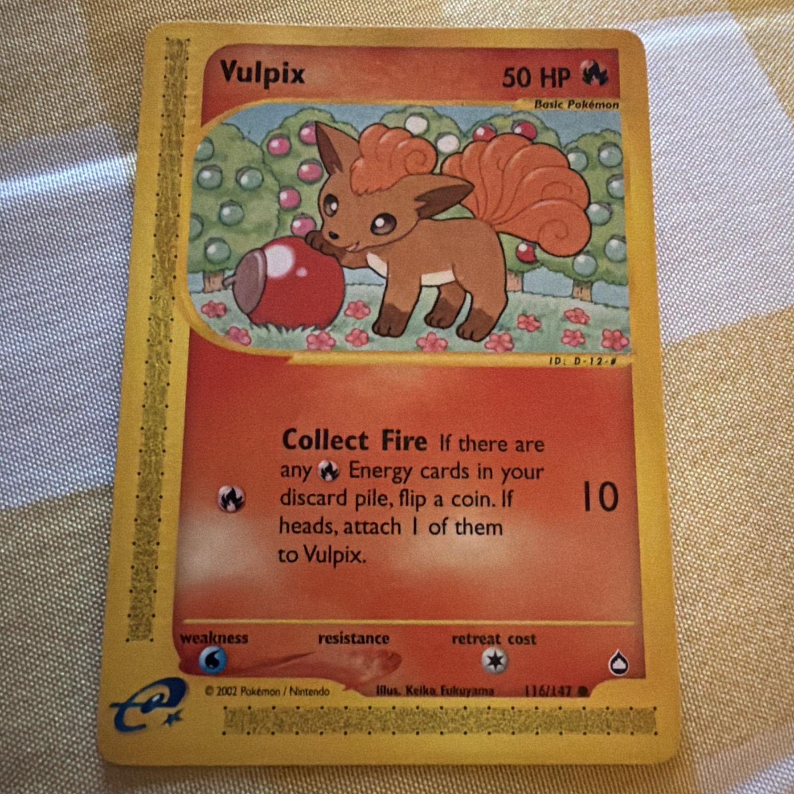 Pokemon TCG Vulpix 116/147 Aquapolis Regular Non-Holo Common LP