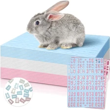 BBTO 24 Pieces Plastic Rabbit Cage Mat Durable Rabbit Feet Pad Small Animal F...