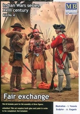 Master Box MB35222 1/35 Indian War 3 Bodies  Fur Trade  British Soldiers & Nativ