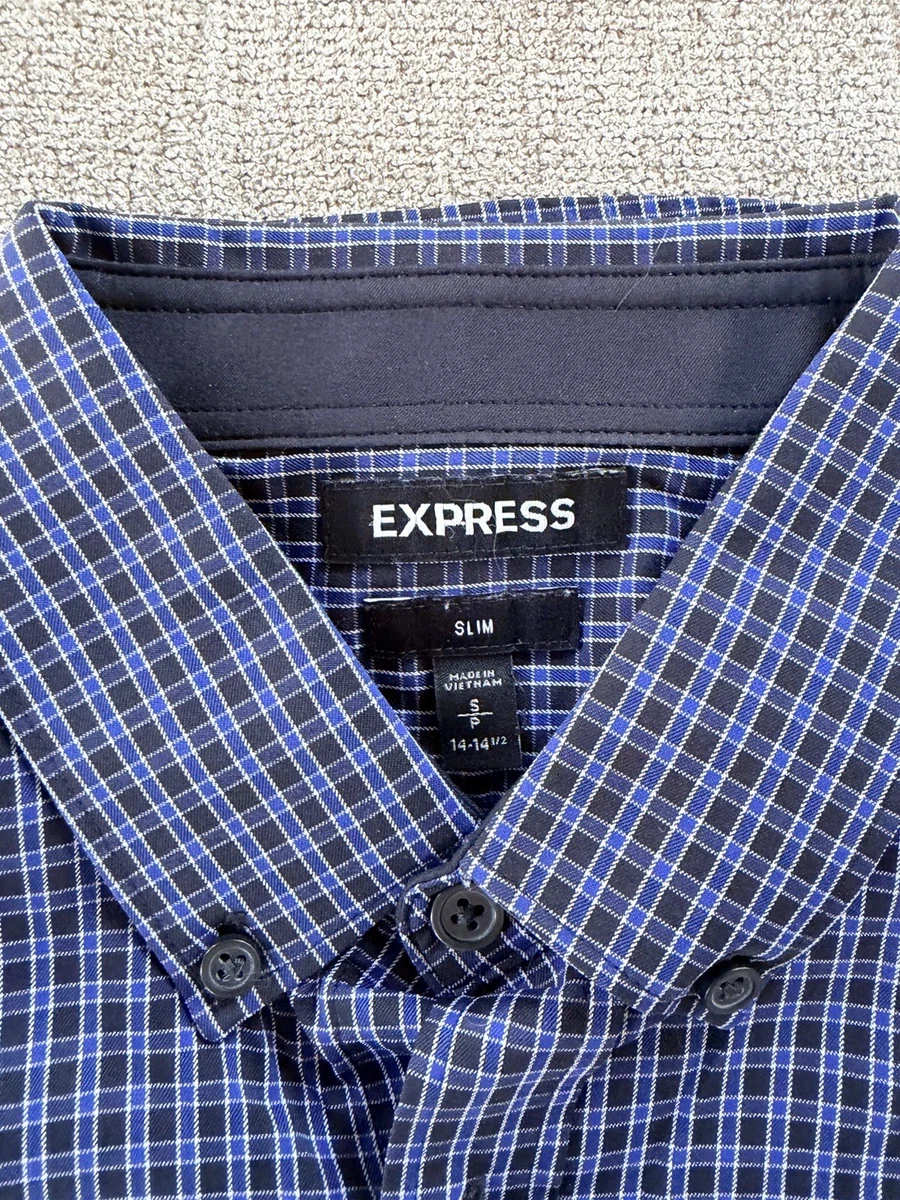 Express Blue Button-Down Dress Shirts for Men for sale | eBay
